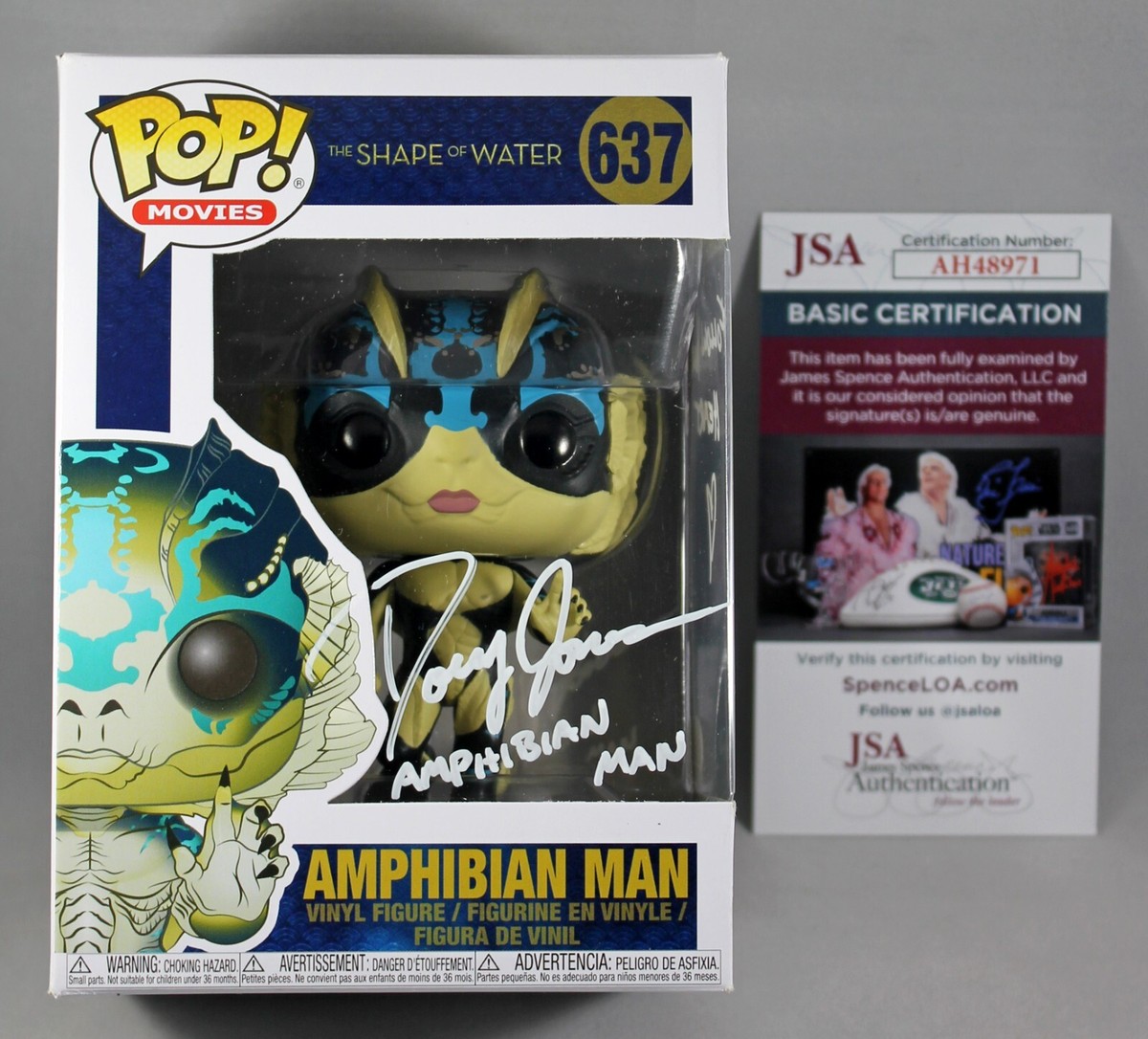 DOUG JONES SIGNED AMPHIBIAN MAN FUNKO POP THE SHAPE OF WATER