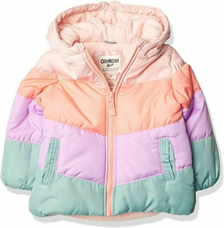 Oshkosh rainbow puffer coat hotsell