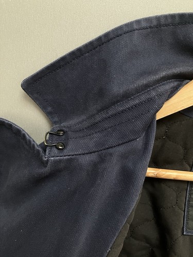 Superdry Coat M Peacoat Mariner Navy Blue Chore Jacket Utility Mens Nautical - Picture 14 of 24