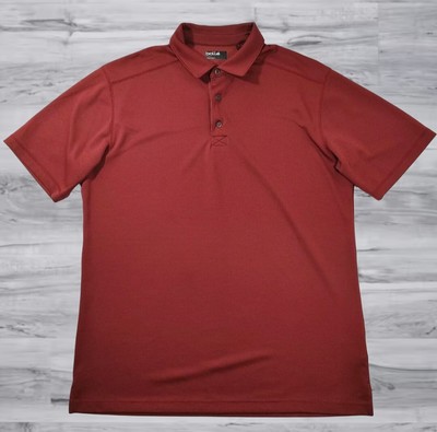 Bollé Burgunder Rotes Kurzarm Polo Hemd Herren Größe Groß