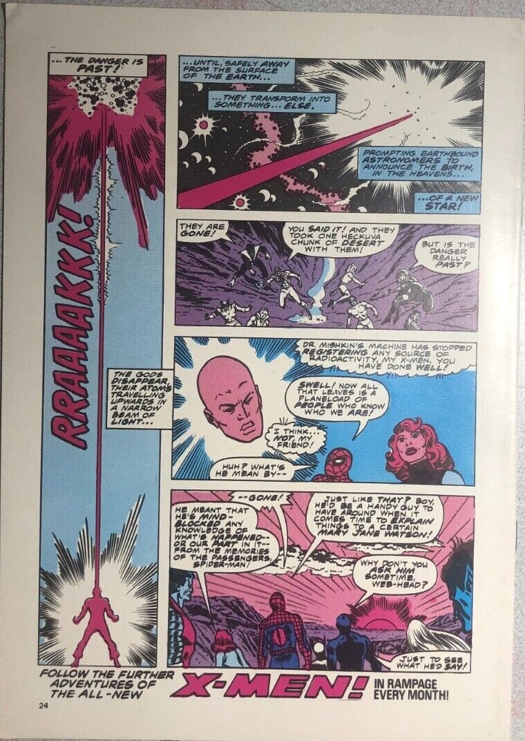 SUPER SPIDER-MAN TV COMIC #496 (1982) Marvel Comics UK X-Men