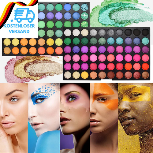 Lidschatten Palette, Lidschattenpalette Bunt 120 Farben Lidschatten Make up Kit - Bild 7 von 12