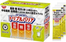 Nissin Foods Triple Barrier Psyllium Green Apple Flavor 3 Boxes Set 30 per Box F