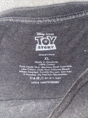 Disney Pixar Toy Story Pizza Planet T-Shirt Erwachsene XL schwarz Baumwolle Woody Buzz - Bild 3 von 6