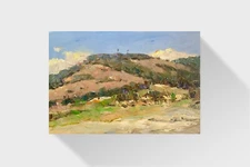 Oil painting touching clouds Ukrainian painter Canvas Unframe original landscape