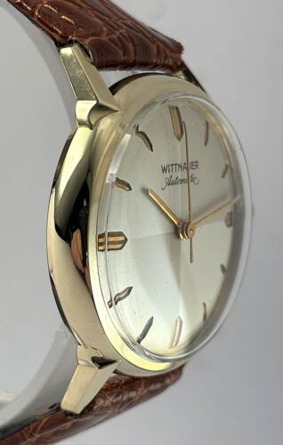 Vintage Longines Wittnauer 10k Gold GF Automatic Mens Dress Watch 17J 1950s - Picture 4 of 10