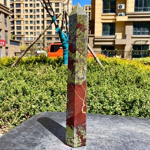 3.86LB Natural Dragon Blood Column Obelisk Crystal Column Wand Point Healing - 第 1/19 張圖片