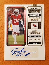 2022 Panini Contenders Rookie Auto #265 Jalen Thompson Arizona Cardinals C