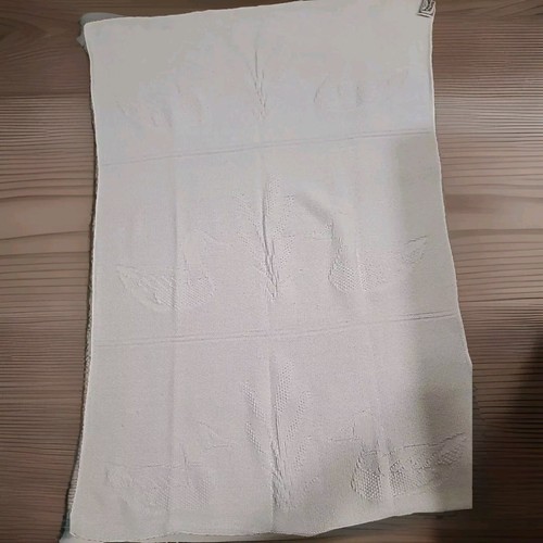 Vtg Native America by Alps Cotton Sweater Knit Throw Blanket DUCKS ARROWS 38x57