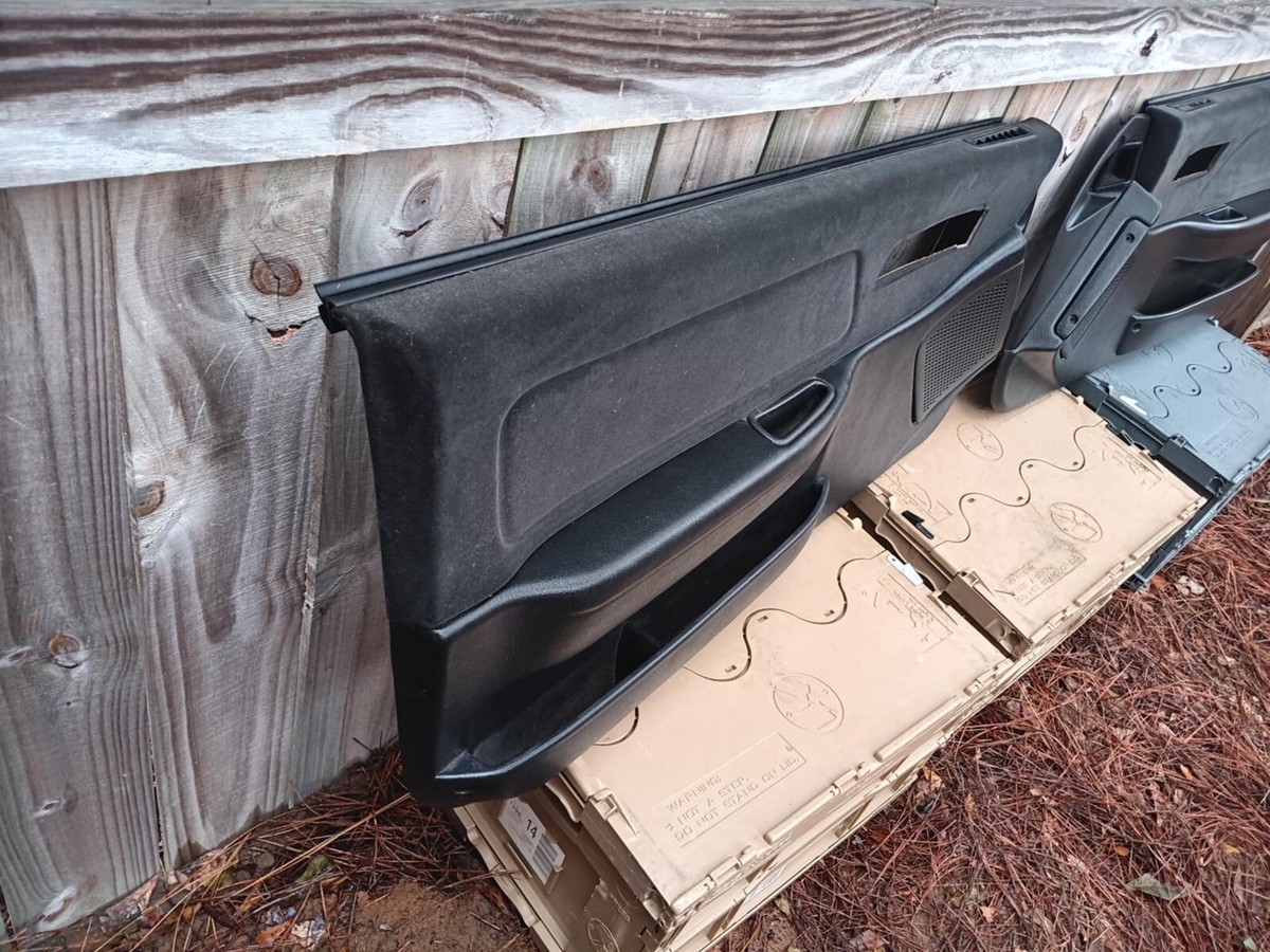 EDM Black Flocked Power door card panels Honda CRX ED9 EF8 CIVIC