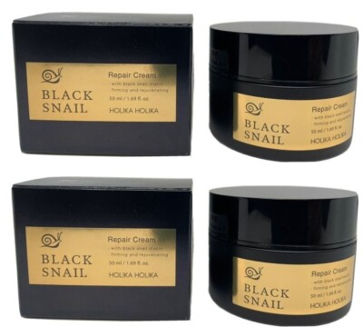 2x Holika Holika Prime Youth BLACK SNAIL REPAIR CREAM 1,69oz, NEU In Box