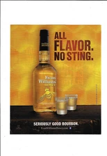 Evan Williams Honey Print Ad Bourbon Whiskey Advertising Shot Glasses 2015