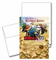 12 Ninjago Birthday Invitation Cards (12 White Envelops Included) on sale 12 Ninjago Birthday Invitation Cards (12 White Envelops Included) on sale
