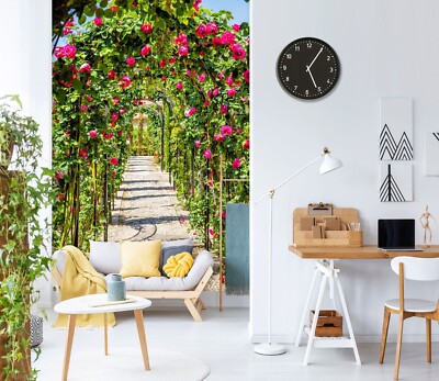 3D Rose Corridor K3503 Wallpaper Mural Self-adhesive Removable Sticker Panda