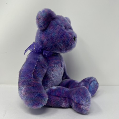 TY 2001 Beanie Babies Clubby IV Bear Official Club Blue Purple Tie Dye 14 inches - Picture 17 of 24