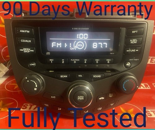 2003 - 2007 Honda Accord Radio AUX and 6 CD Changer LX EX 7BC0 HO146U - Bild 2 von 6
