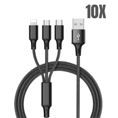 10-Pack Fast USB Charging Cable Universal Multi Function Cell Phone Charger Cord - Picture 15 of 18