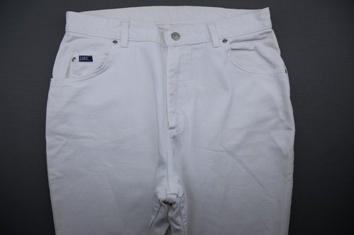 Vintage Lee Damenjeans hoher Bund gerade weiß hergestellt in den USA Größe 14S (31 x 28) - Bild 2 von 12
