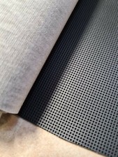  FINTA PELLE NERA TRAFORATA FIAT  UNO  TURBO  I.E 1 metro lineare 