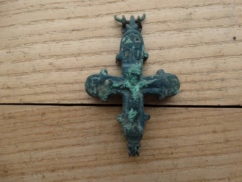 Antique Medieval Kievan Rus Pendant Cross-encolpion 11-14 AD