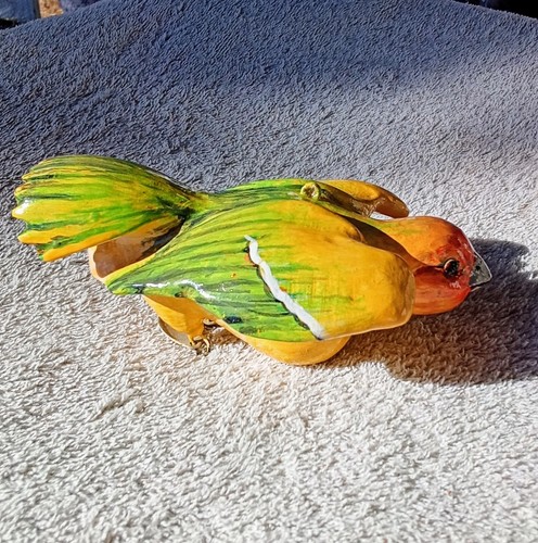 5" L . James Mead Ice Fishing Decoy Saffron Finch One Of A Kind . - Picture 6 of 10