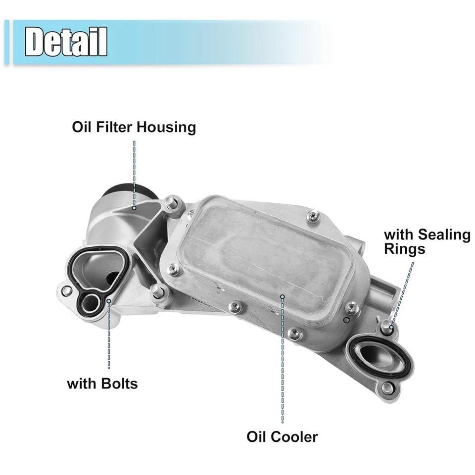 25199751 Carcasa del filtro de aceite caballete del filtro de aceite enfriador de aceite filtro de aceite para Opel Astra 1.6 1.8L - Imagen 3 de 4