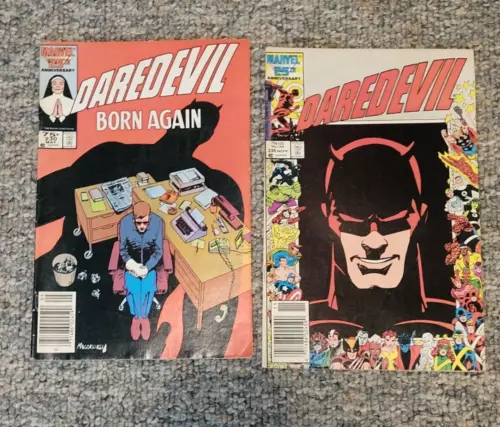 Lot of 2 Vintage Marvel Comic Books Dare Devil #236 NOV and Born Again #230