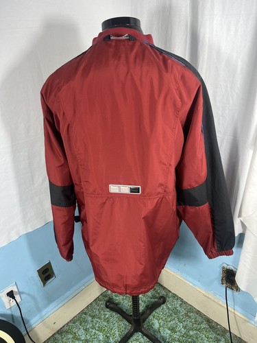 Vintage CCM NHL Windbreaker Colorado Avalanche Maroon Satin Jacket Adult Medium - Picture 2 of 10