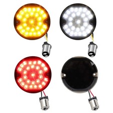 1157 Front 1156 Rear LED Turn Signals, 3 1/4 Inch Flat Motorcycle Brake Taill...