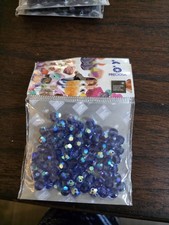 Preciosa Tranzanite AB Faceted Round Crystal Beads 6mm MPN 498 19 602