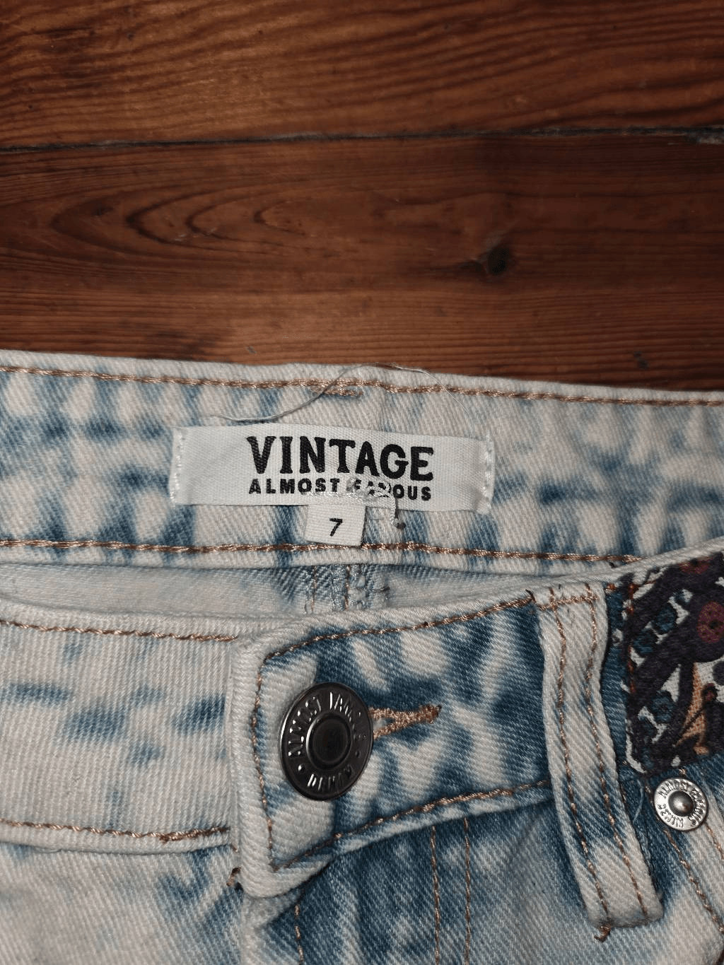 Almost Famous Patchwork Flare Jeans - image 2