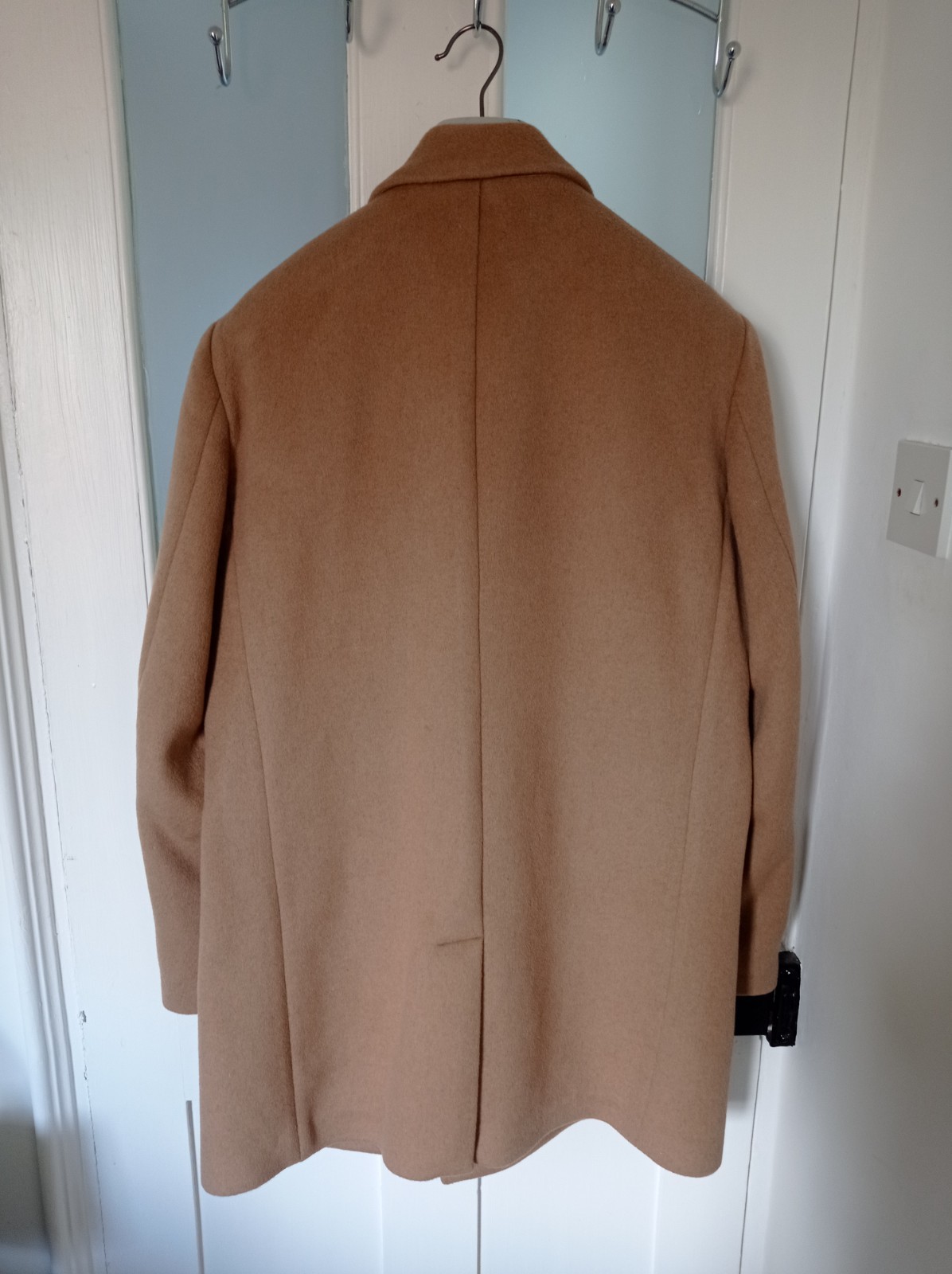 Brand New Moss Bros Camel Wool Cashmere Blend Overcoat XL RRP £249 NEW image 4