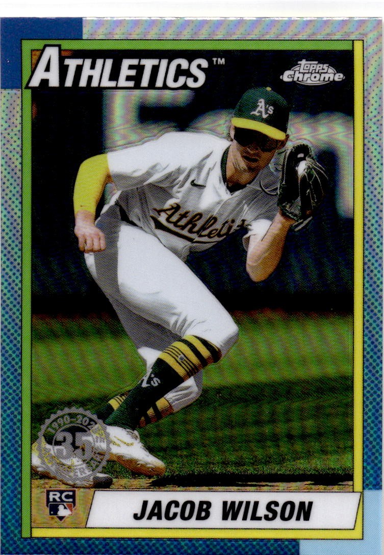 2025 Jacob Wilson 2025 Topps Chrome 1990 90CB-18 A's RC Rookie