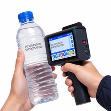 Handheld Inkjet Printer Prints Date Stamp and Batch Code on Folding Boxes