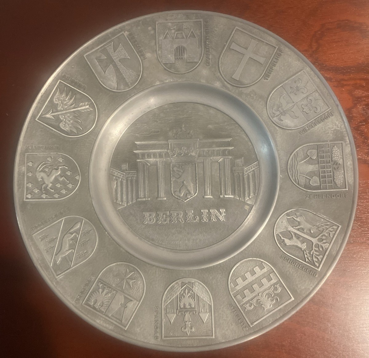 VTG Zion Becker intage German pewter decorative plate 9.25” | eBay