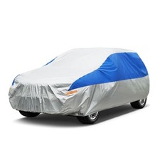 SUV Car Cover Waterproof All 1 Fit SUV-Length 191" To 201" Silver-Blue