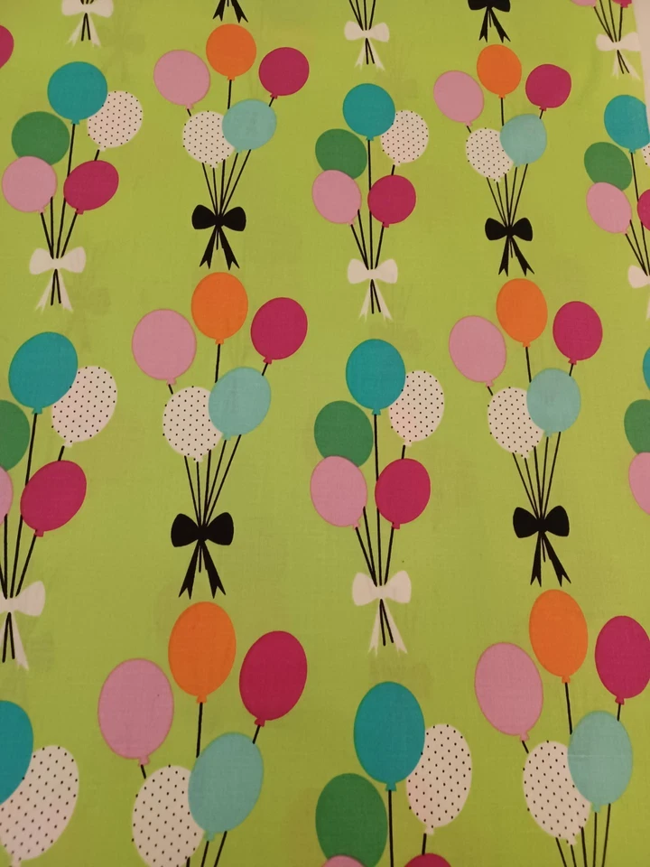 Tela de globos de feria MICHAEL MILLER de 1 yarda, lima/rosa/verde/rojo, para acolchado Foto 2 de 3