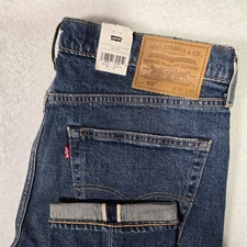 Levis Premium 512 Slim Taper Mens 36x30 Selvedge Blue Denim Jeans