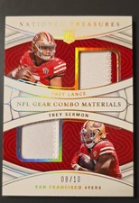 2021 Panini National Treasures - Rookie Nfl Gear Combo Materials Trey Lance,...
