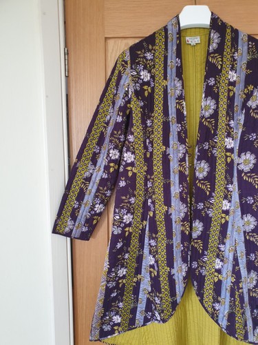 East Anokhi Block print Indian cotton quilted ethnic kantha jkt hippy boho s m - Picture 12 of 19