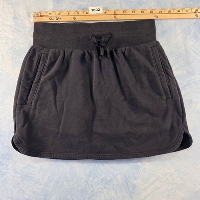 JoyLab Women Black Fleece Skort Drawstring Elastic Waist Active Skirt XS