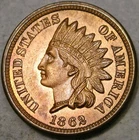 1862 INDIAN HEAD CENT/PENNY COPPER NICKEL APPEALING GORGEOUS DIAMONDS & FEATHERS