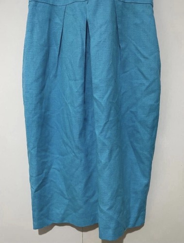 L.K. Bennett Dress Size 10 Turquoise Knee Length Very Good Condition - Picture 2 of 14