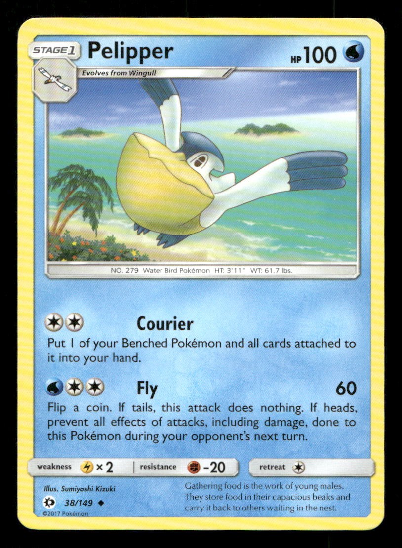 Pelipper 38/149 SM Base Set NM/M Pokemon
