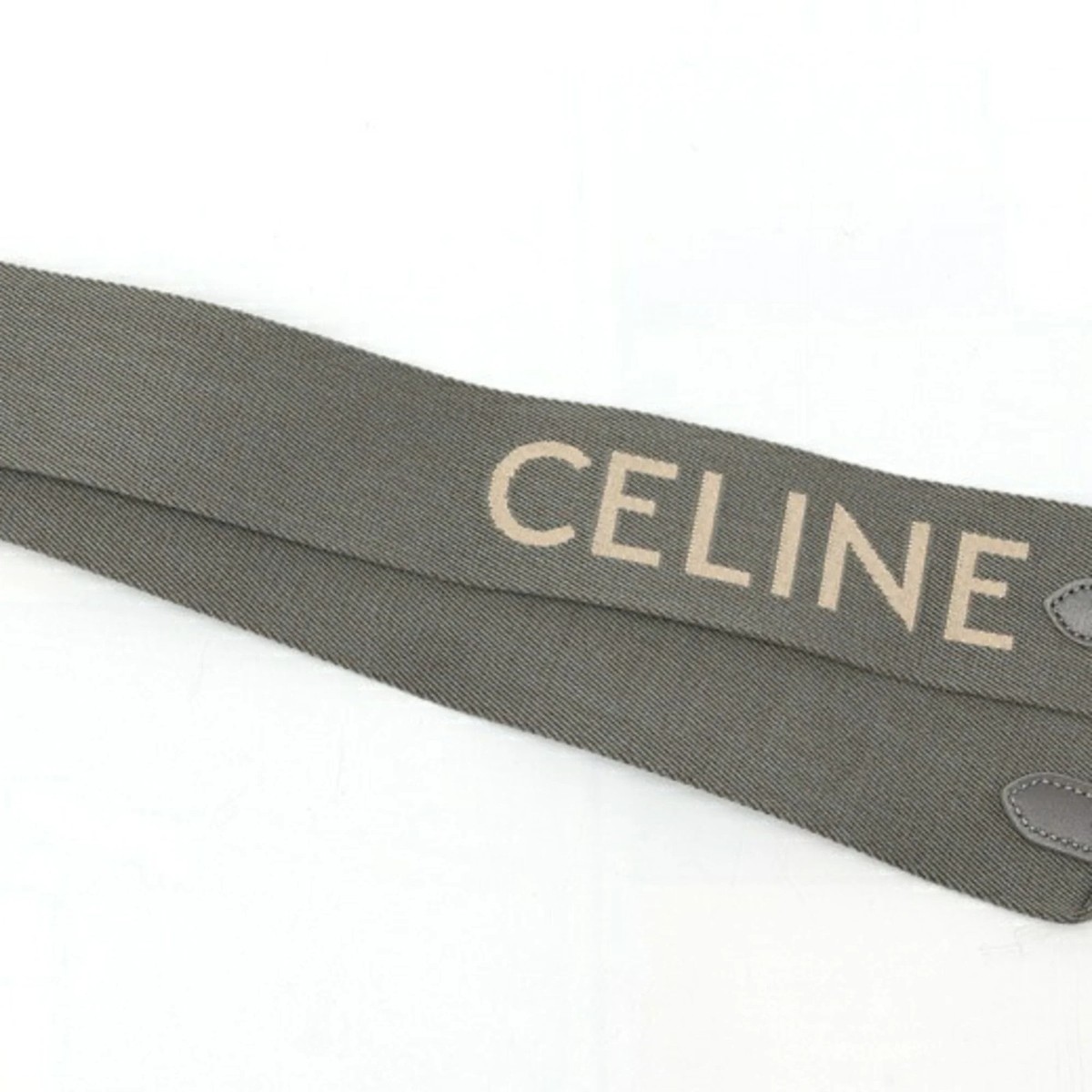 Celine Jacquard Long Strap Shoulder 49S012AEP.09GW Wool Leather Gr