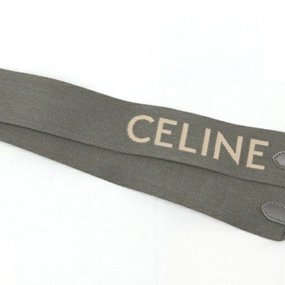 Celine Jacquard Long Strap Shoulder 49S012AEP.09GW Wool Leather Gr
