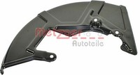 Metzger Bremsscheibe Spritzblech Vorderachse Links FüR Seat VW Audi Leon 99-06