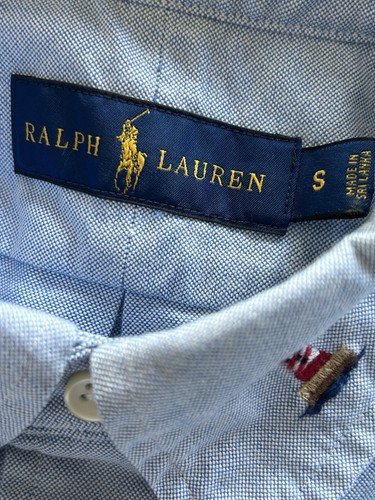 Polo Ralph Lauren Shirt Men’s Small Chambray Nautical Embroidered Short Sleeve - Picture 6 of 8