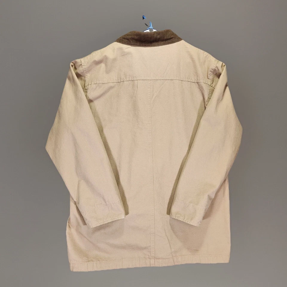 Sonoma образ жизни холст амбара пальто куртка XL желтовато-коричневый вельветовый воротник клетку с подкладкой - Изображение 2 из 4