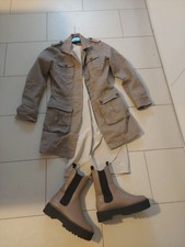 Army Military Look Jacke Mantel Parka Blazer Damen 38 40 M L braun schlamm